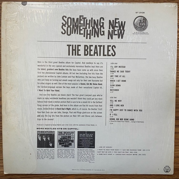 The Beatles Something New Vinyl Record - Picture 2 of 7